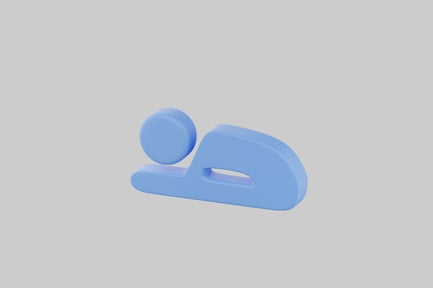 Preview: Abstract blue shape on a light .