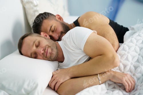 Preview: Gay couple sleeping in each other's arms