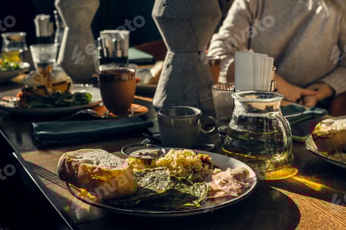 Preview: people eating breakfast in cafe