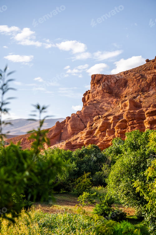 Preview: Nature, rocks and mountains in Dades Gorge Morocco during sunset