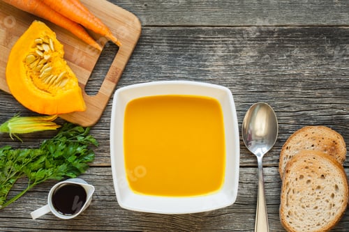 Preview: Pumpkin soup close up