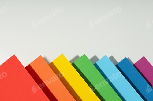 Preview: Mockup, abstraction, colorful colored paper, top view