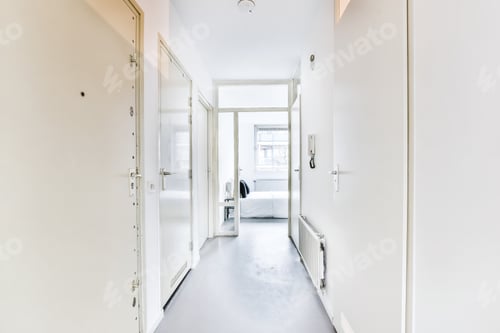 Preview: Empty corridor in modern apartment