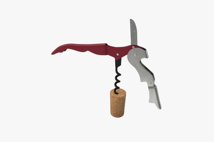 Vista previa: Sacacorchos con mango curvo y base en forma de media luna