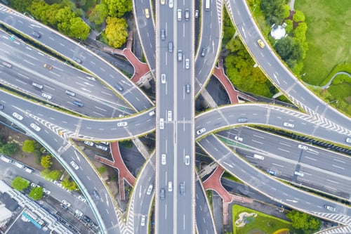 Preview: city road interchange closeup