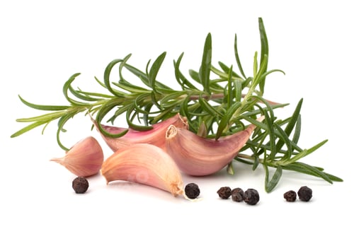 Preview: Garlic clove and rosemary leaf