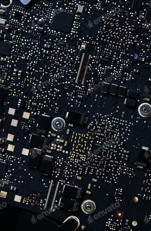 Preview: Close-up view of the electronic circuit