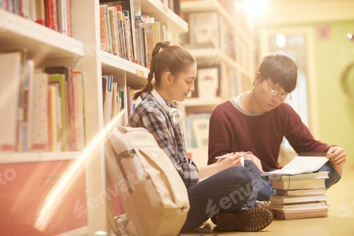 Preview: Students reading in the library