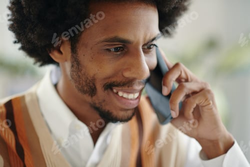 Preview: Black Man Talking on Phone