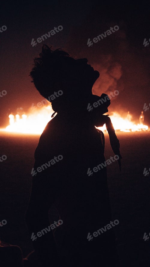 Preview: Burning Man Fire Silhouette