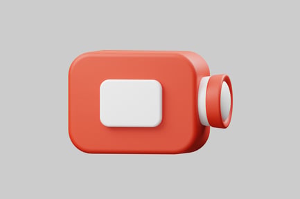Preview: Orange camera recording device