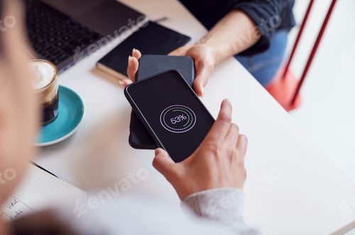 Preview: Two Mobiles Phone To Phone Wirelessly Charging On Desk