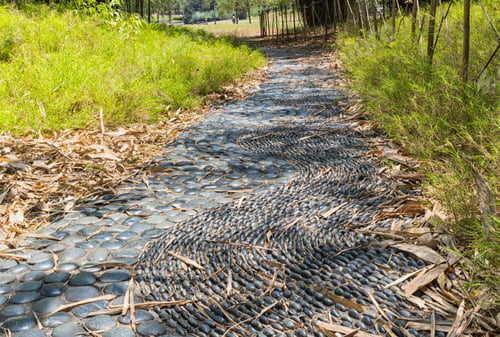 Preview: garden path of decorative pebbles