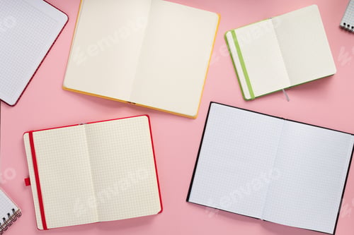 Preview: open notebook at abstract background