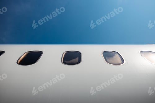 Preview: Windows on fuselage of airplane