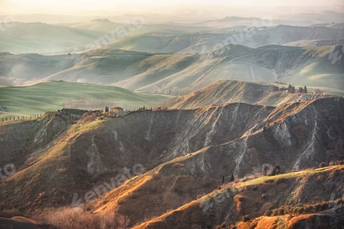 Preview: The Balze in Volterra cliffs. Dramatic landscape in Tuscany region, Italy