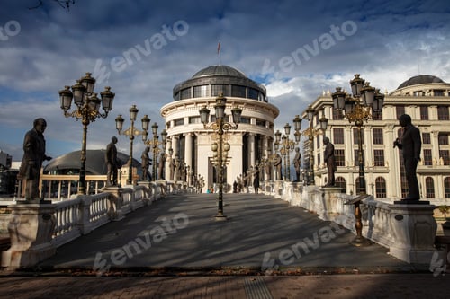 Preview: North Macedonia located by the Vardar River. Skopje