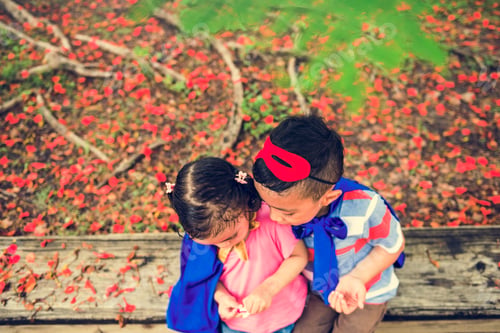 Preview: Brother Sister Elementary Childhood Kid Playful Concept