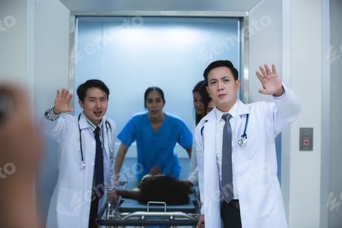 Preview: emergency or urgency case of patient on the bed rush to get a surgery in operating room