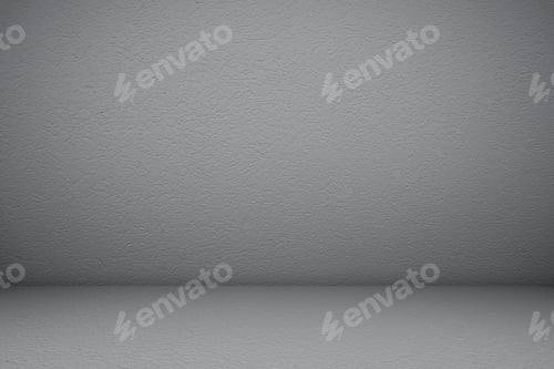 Preview: Empty Grey Cement Wall Room interior Studio Background and Floor with soft light well Display