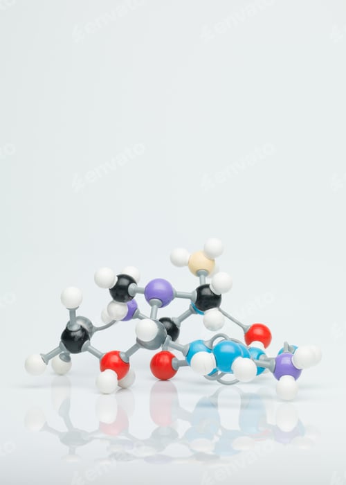 Vista previa: multicolored three dimensional molecular model