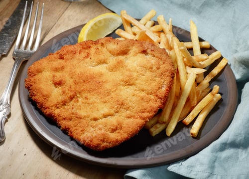 Preview: Weiner Schnitzel with fried Potatoes