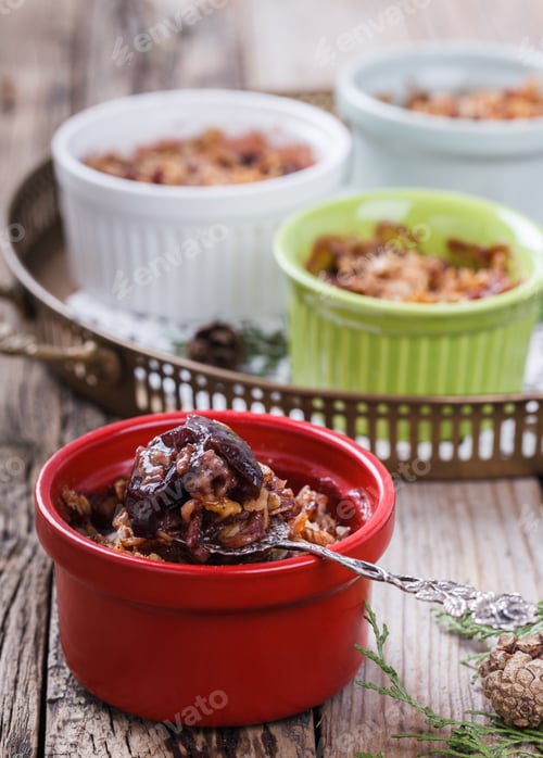 Preview: Plum crumble.Festive Baking