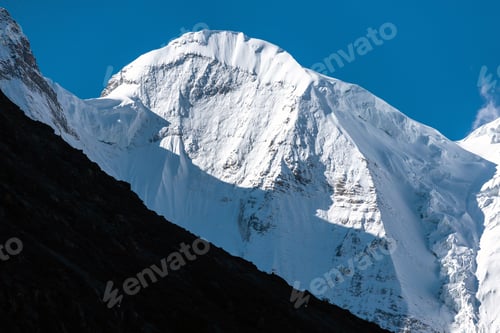 Preview: Colorful in autumn forest and snow mountain at Yading nature reserve, The last Shangri la