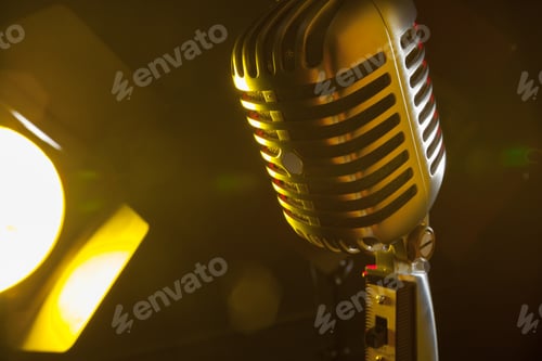 Preview: audio microphone retro style