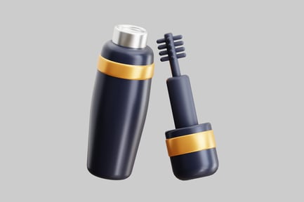 Visualização: Conjunto de tubo de rímel e aplicador