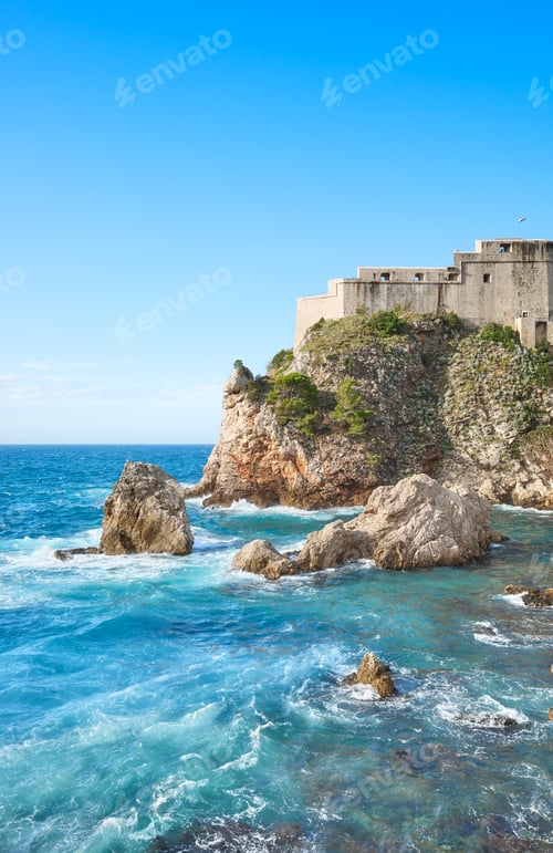 Preview: Fort Lovrijenac (Fortress of Lawrence) on the Adriatic Sea in Dubrovnik, Croatia.
