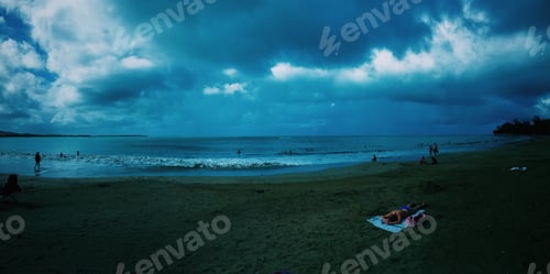Preview: Storm on coastal beach