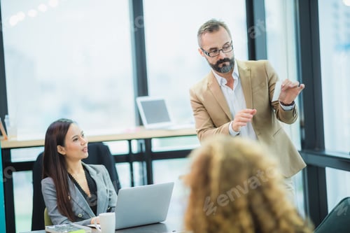 Preview: professional business team person discussion, businessman teamwork meeting
