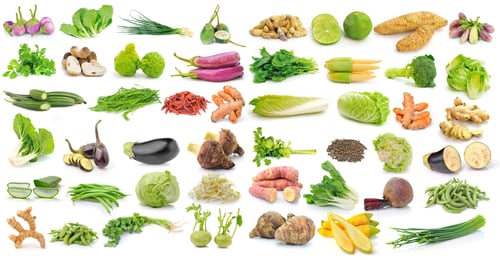 Preview: set of vegetable isolated on white background