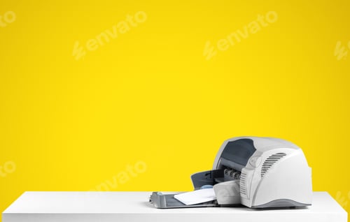 Preview: Printer, copier, scanner. Office table