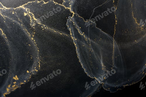 Preview: Abstract alcohol ink background on black