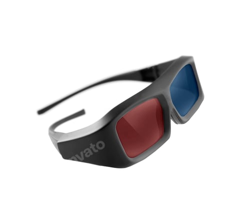 Preview: 3D glasses isolated on white background