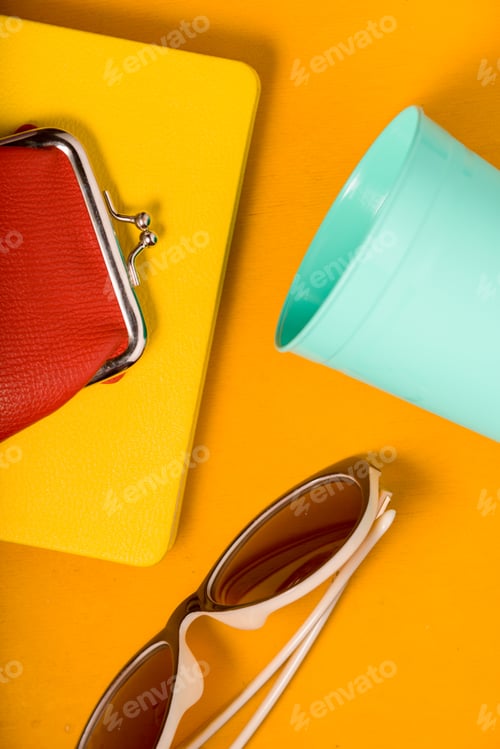 Preview: Bright Colorful Arrangement of Everyday Objects Still Life