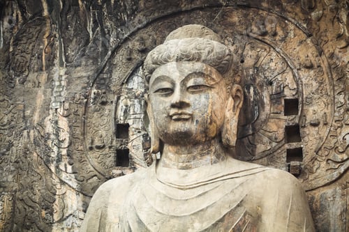 Preview: locana buddha statue closeup