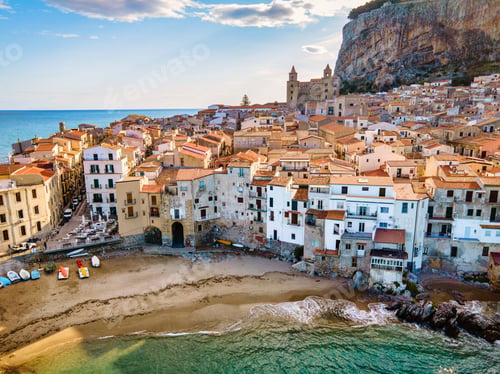 Preview: Cefalu, medieval village of Sicily island, Province of Palermo, Italy