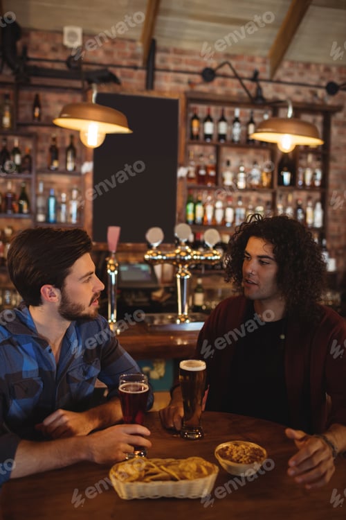 Preview: Friends having beer in pub
