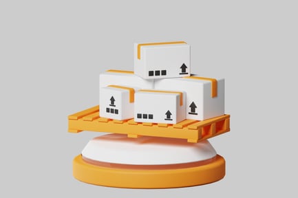 Preview: Delivery boxes on pallet