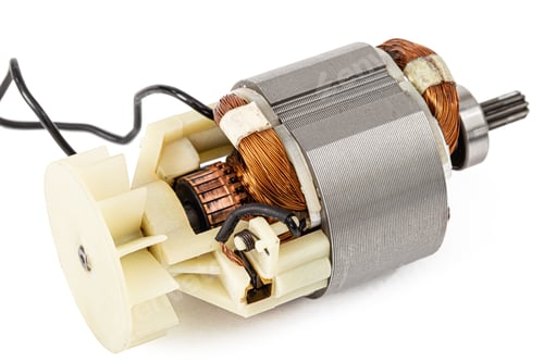Preview: Electric motor isolated on a white background