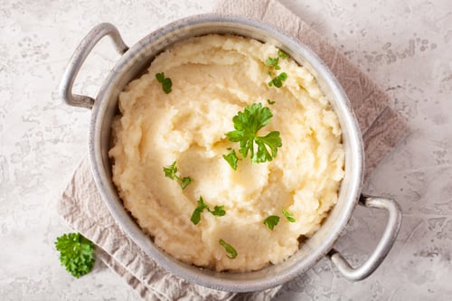 Preview: mashed cauliflower with butter. ketogenic paleo diet side dish