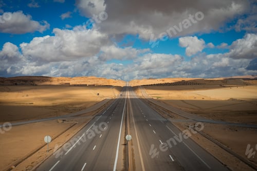 Preview: highway in desert