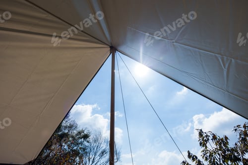 Preview: Camping tent with the blue sky