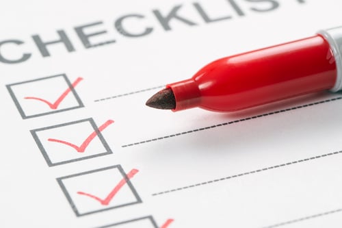 Preview: Checklist box with red marker pen