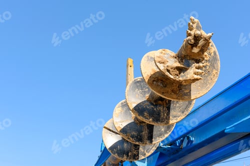 Preview: Hydraulic equipment of lifting crane with boom and basket for workers