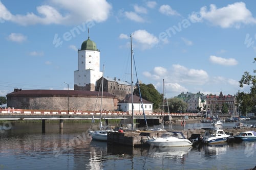 Preview: View of the medieval knight's castle from the city embankment.