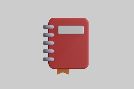 Preview: Red notebook with bookmark